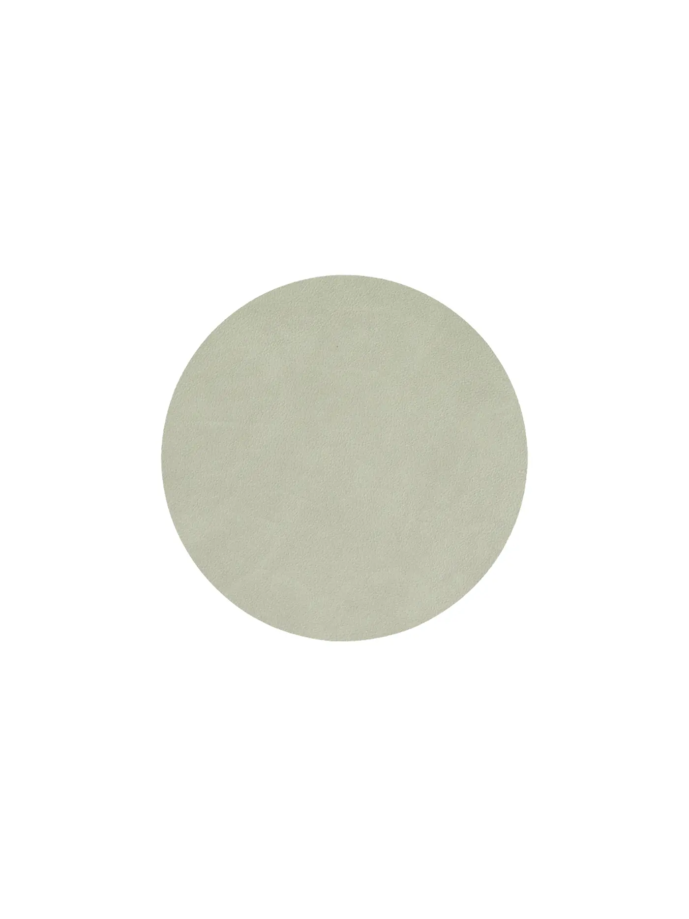LIND DNA | Leder Untersetzer rund 10cm Oyster White | olive
